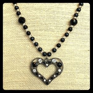 ❤️New !  Handcrafted Black Heart Necklace